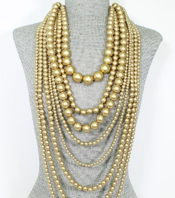 3 PC Layered Pearl Necklace Set/Bracelet