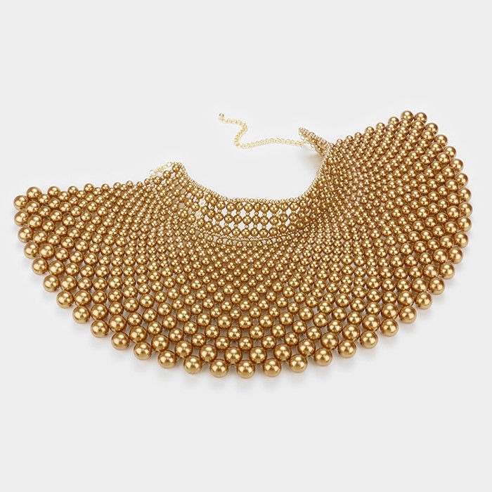 Thumbnail: Wide Pearl Bib Choker
