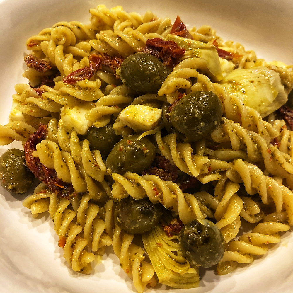 Quick Trader Joe’s Pesto Pasta Dish