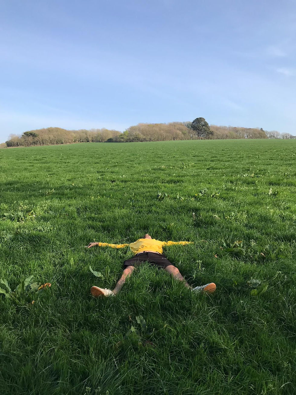Laying in the grass