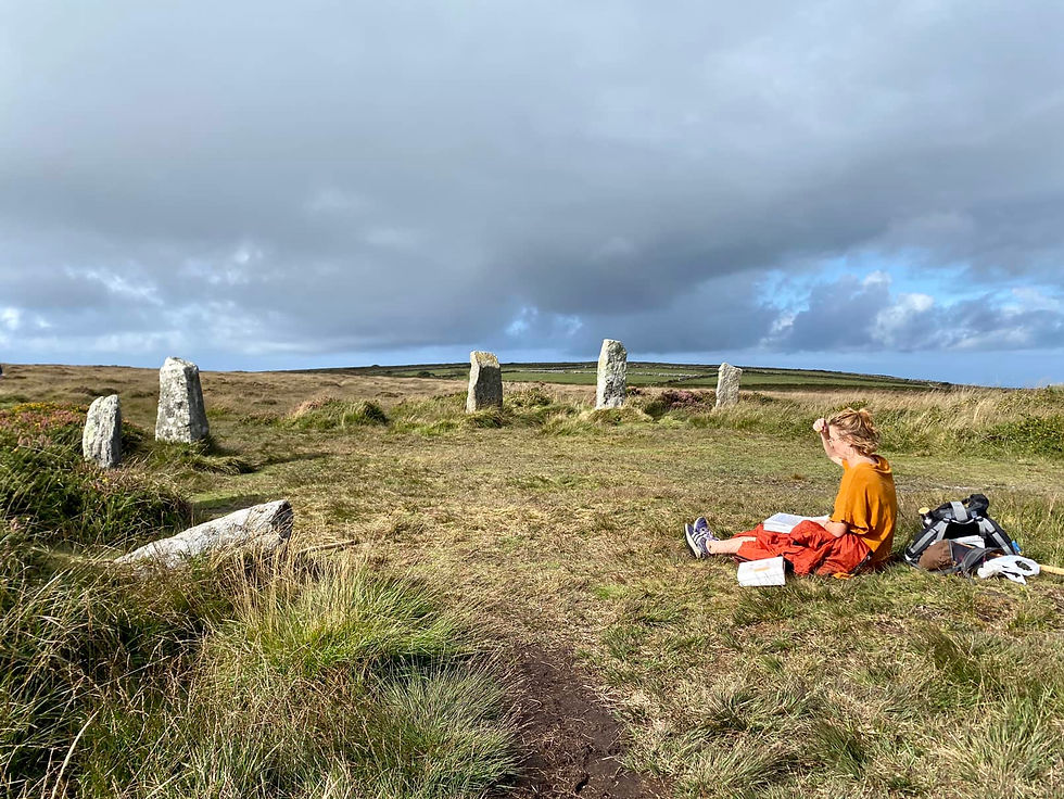 Nine Maidens, Boskednan Stone Circle, Penwith, Cornwall