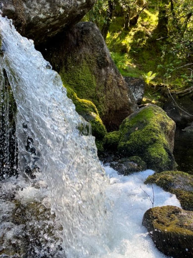 Waterfall on West Okement river, Dartmoor