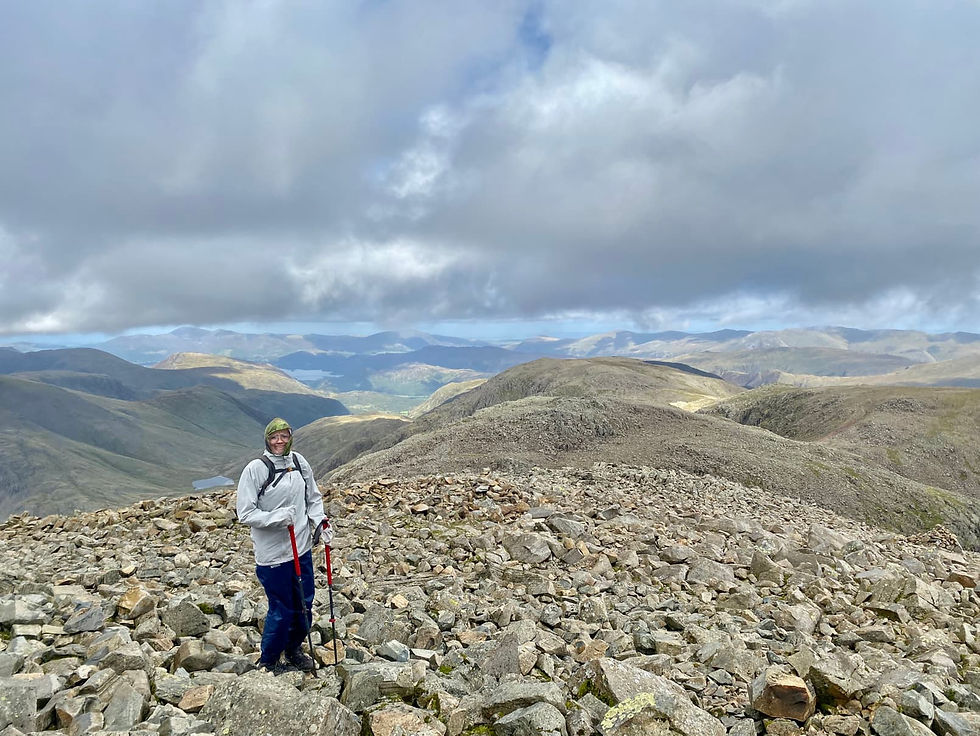 Boulder fields on mountain at Scafell Pike