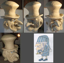Scrooge head prototype