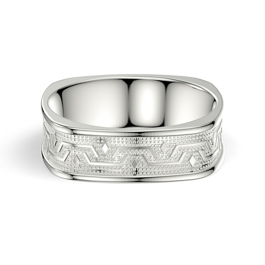Men square gold band
