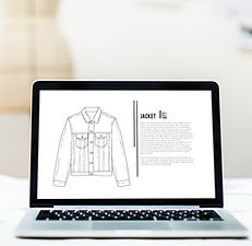 Laptop with Fashion Sketch
