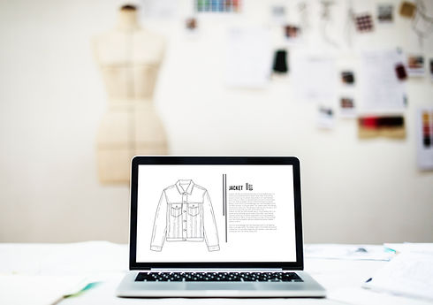 Laptop met Fashion Sketch