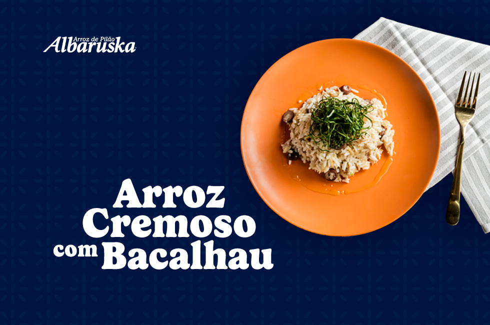 Arroz Cremoso com Bacalhau