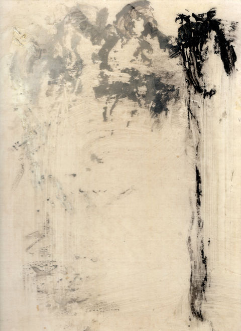 Palette (mixed media: disposable palette paper, paint, medium and resin) 9" x 12"