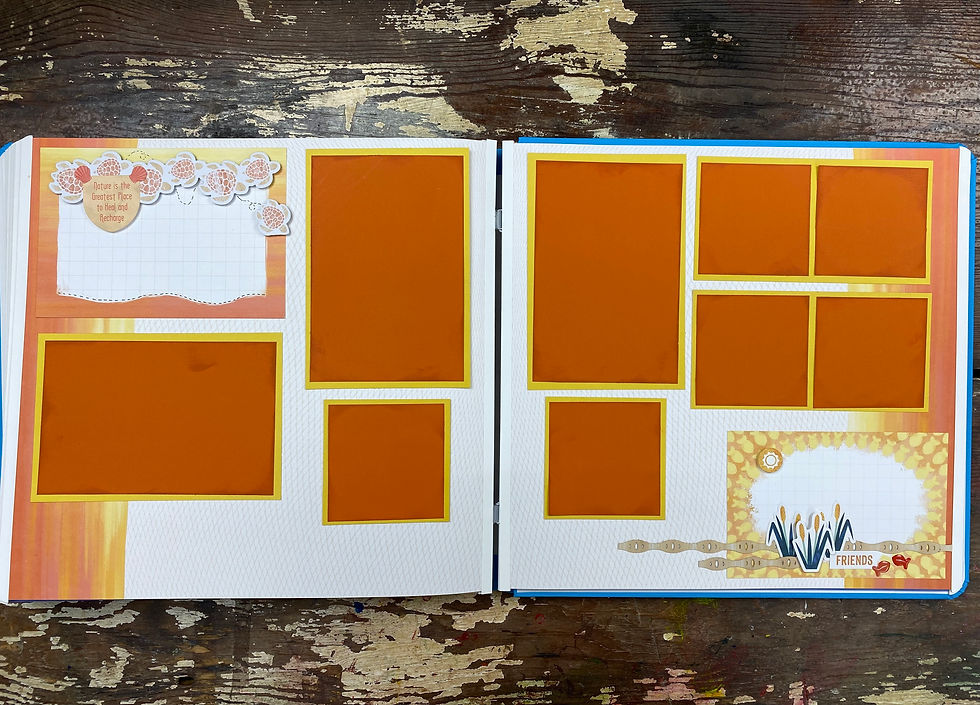 Thumbnail: 12x12 Pre-Made Scrapbook - 'Serene Waters'
