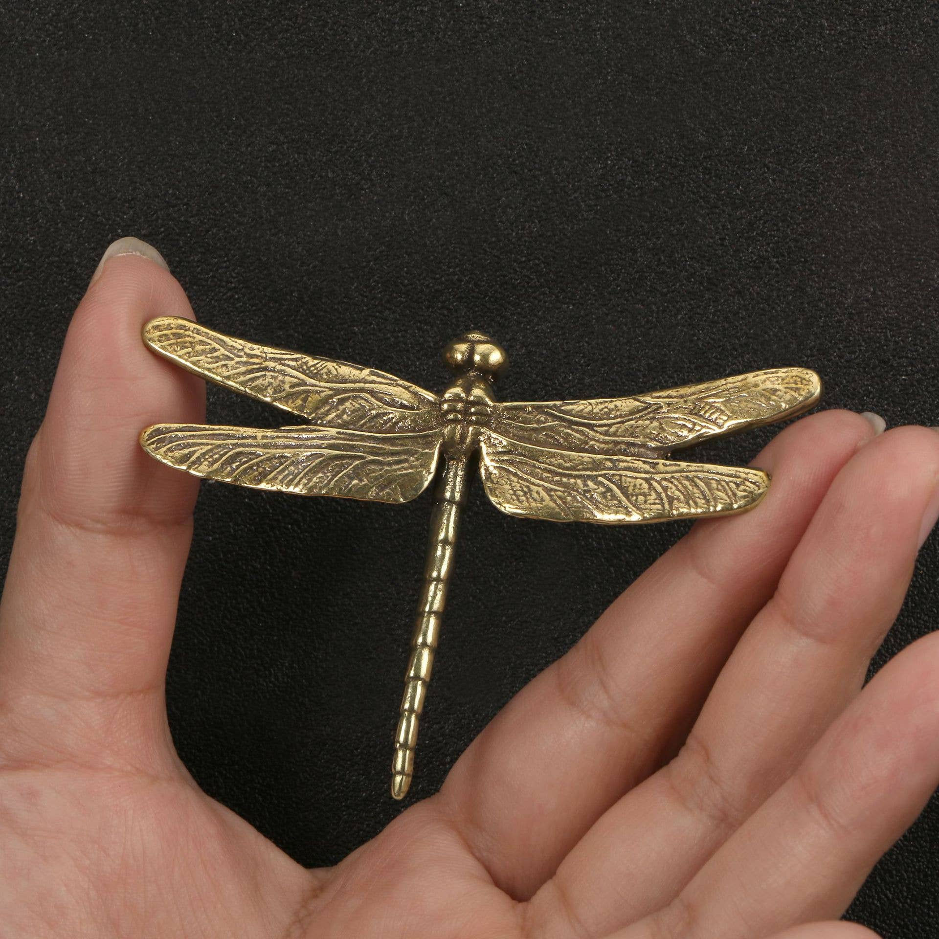 Antique Brass Dragonfly Ornament Miniature Model