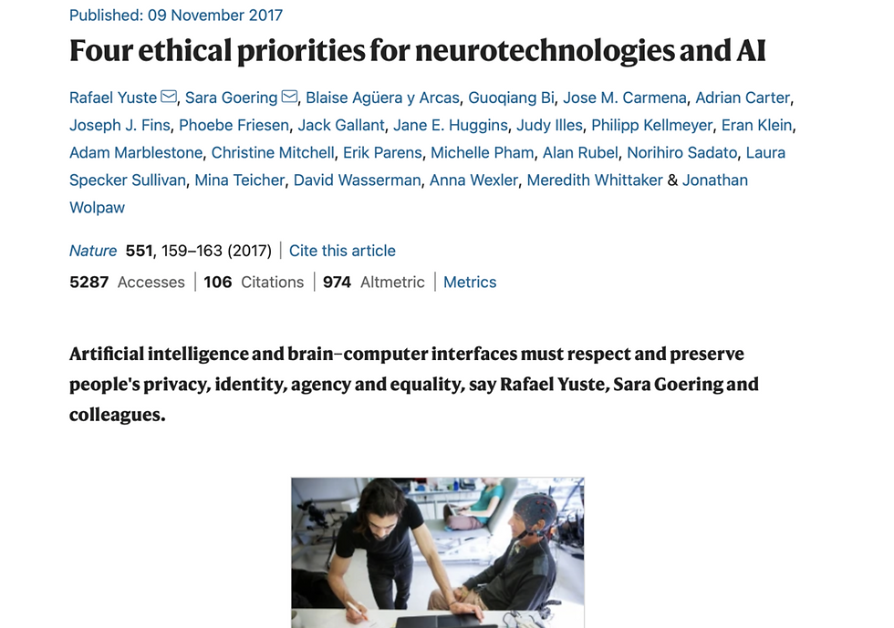 Four ethical priorities for neurotechnologies and AI