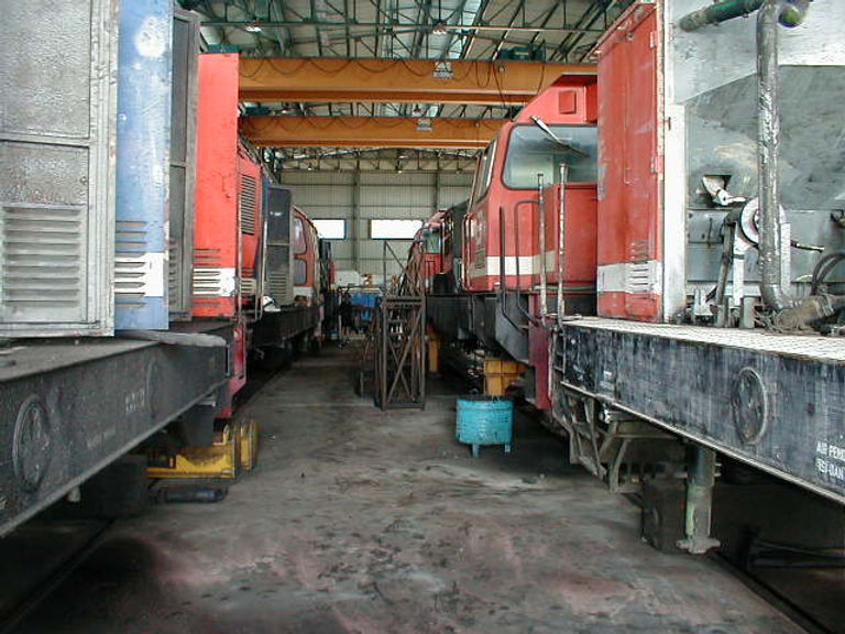 Padang Panjang locomotive servicing