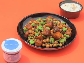 Broad beans, butternut squash and chickpeas for Dynamic Ageing