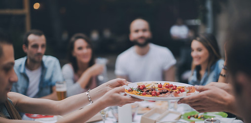 Friends Eating Dinner