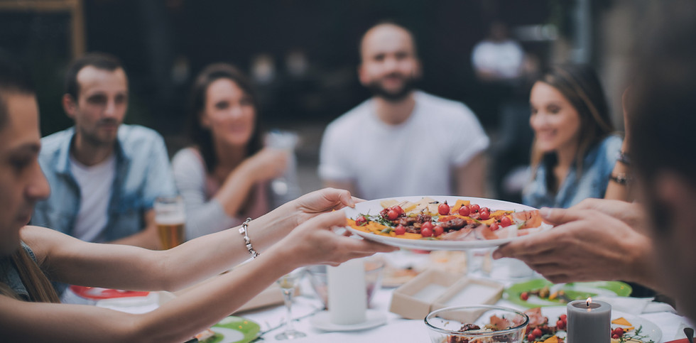 Friends Eating Dinner