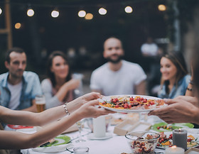 Friends Eating Dinner