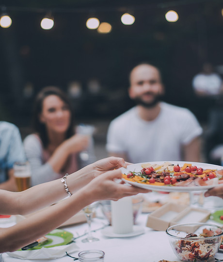 Friends Eating Dinner