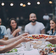 Friends Eating Dinner