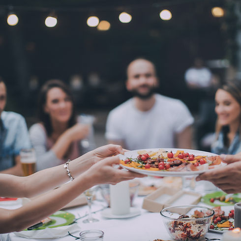 Friends Eating Dinner