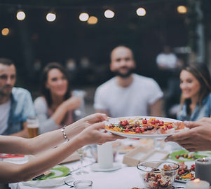Friends Eating Dinner