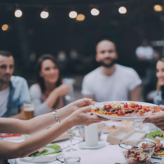 Friends Eating Dinner