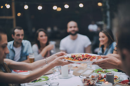 Friends Eating Dinner