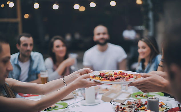 Friends Eating Dinner