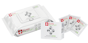 Lingettes désinfectantes boite de 1000 lingettes. The Swiss solution. Antigermwipes. Lingettes de désinfection. lingettes individuelles en vrac. Sachet de 100 lingettes. Flowpack de 100 lingettes. Swiss made. Antigerm wipes