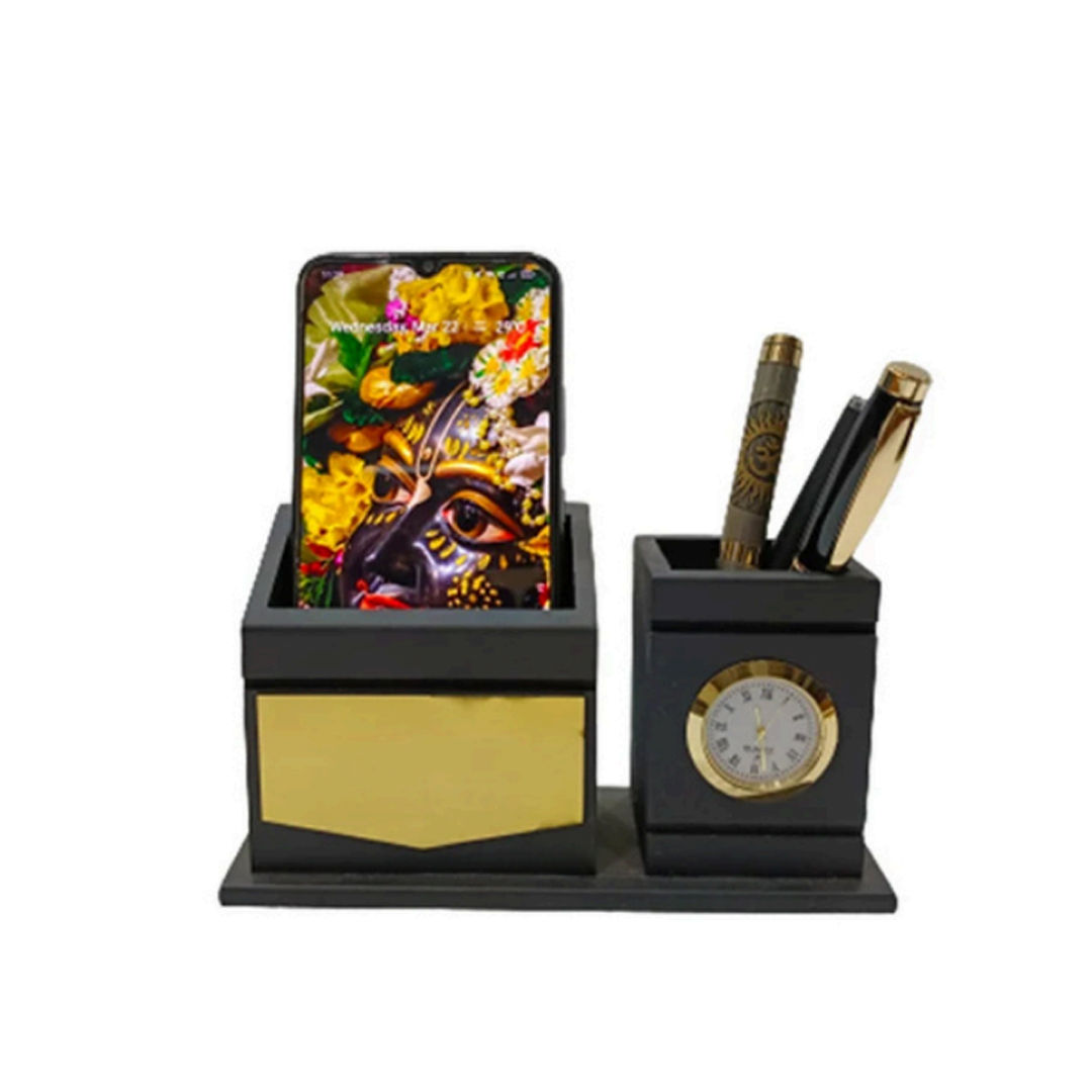 Pen Stand With Clock;DGP GIMA