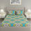Thumbnail: Raymond Home 104 Tc Double Bedsheet Geometric Blue Brown Color OBM