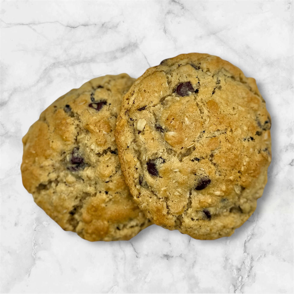 two amazingOatmeal Chocolate Chip Cookies