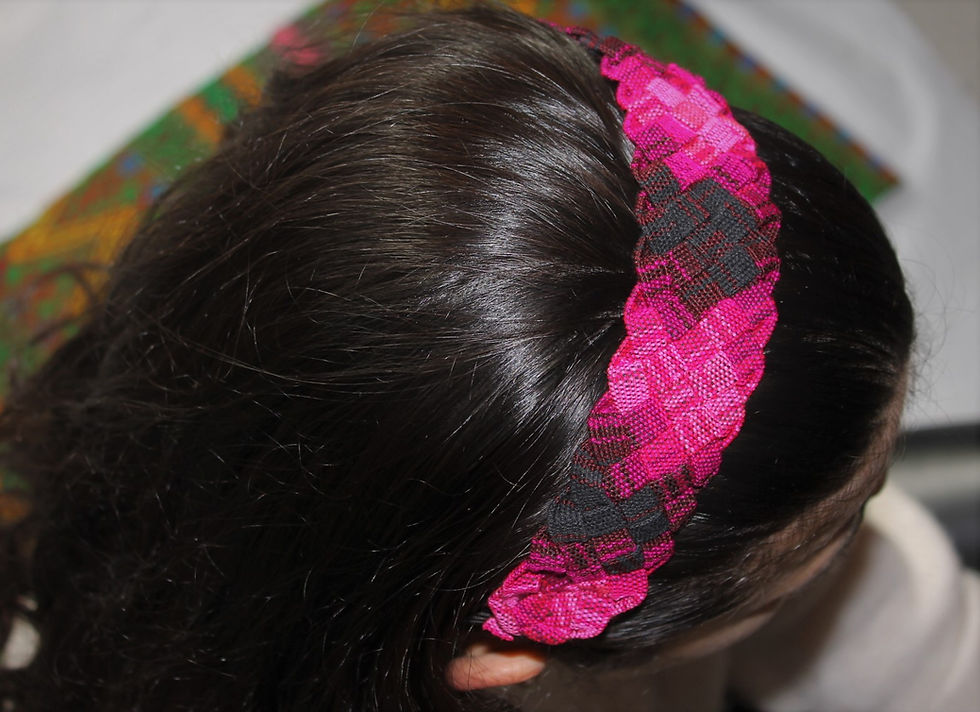 Thumbnail: Pink big braided headband 