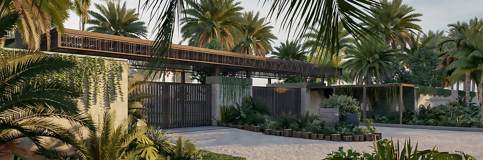 Acceso principal al desarrollo residencial WANAWANA.
