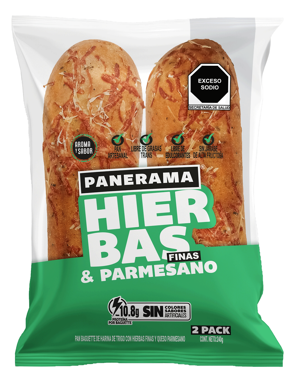 Baguette hierbas y parmesano