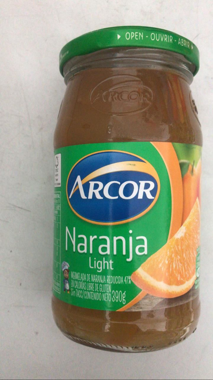 Mermelada Arcor light  naranja 390 gr.