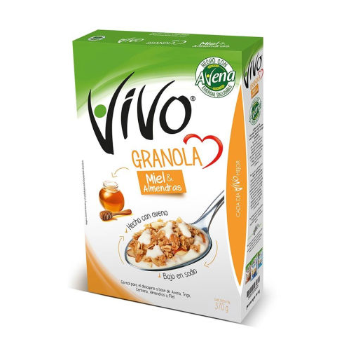 Granola Vivo Miel y Almendras 370g.