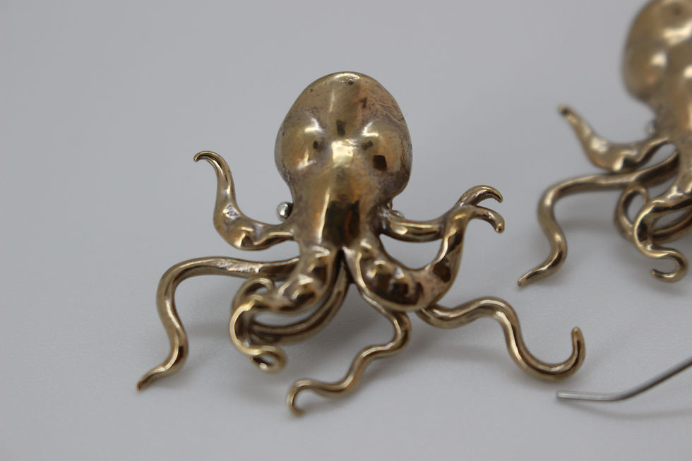 Thumbnail: Octopus Earrings STERLING pair