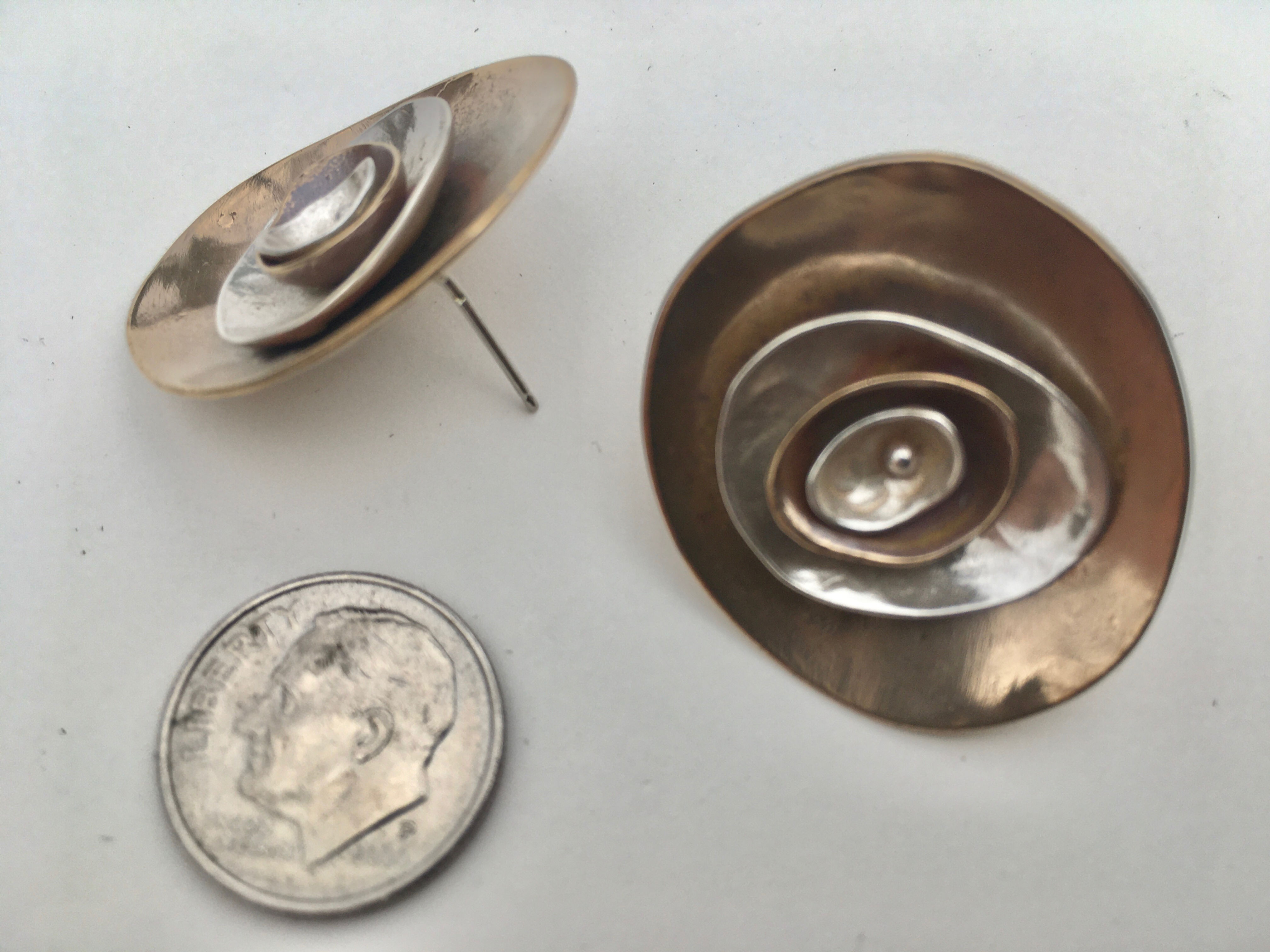 Large Cuppy Mushroom earrings