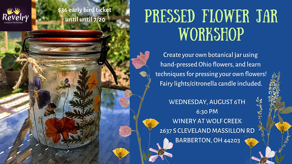 Pressed Flower Jar Workshop