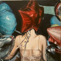 "melodrama", acrylic paint, Allison S. C., 2023