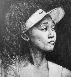 "Study of Naomi Osaka", Graphite, Allison, S. C., 2022