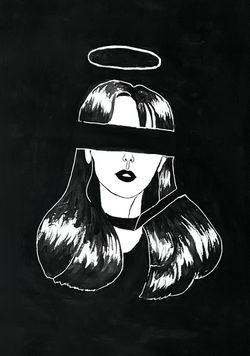 "Blind Faith", gouache, Allison S. C., 2021