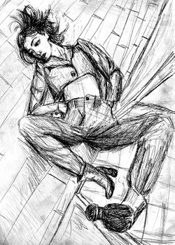 "Anatomy Practice", graphite, Allison S. C., 2022