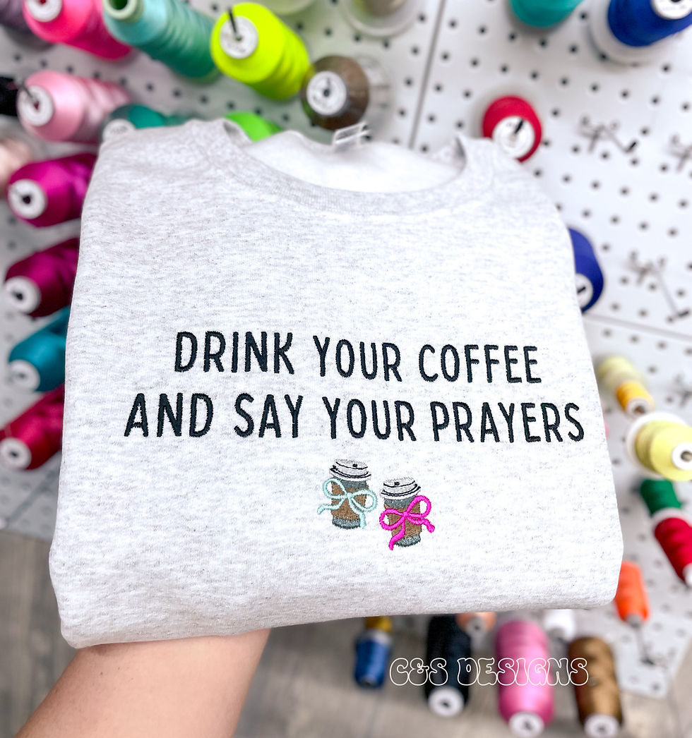 Say Your Prayers Embroidered Sweatshirt 