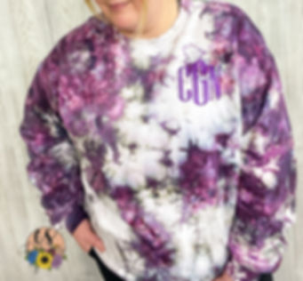 Purple Embroidered Monogram Sweatshirt 