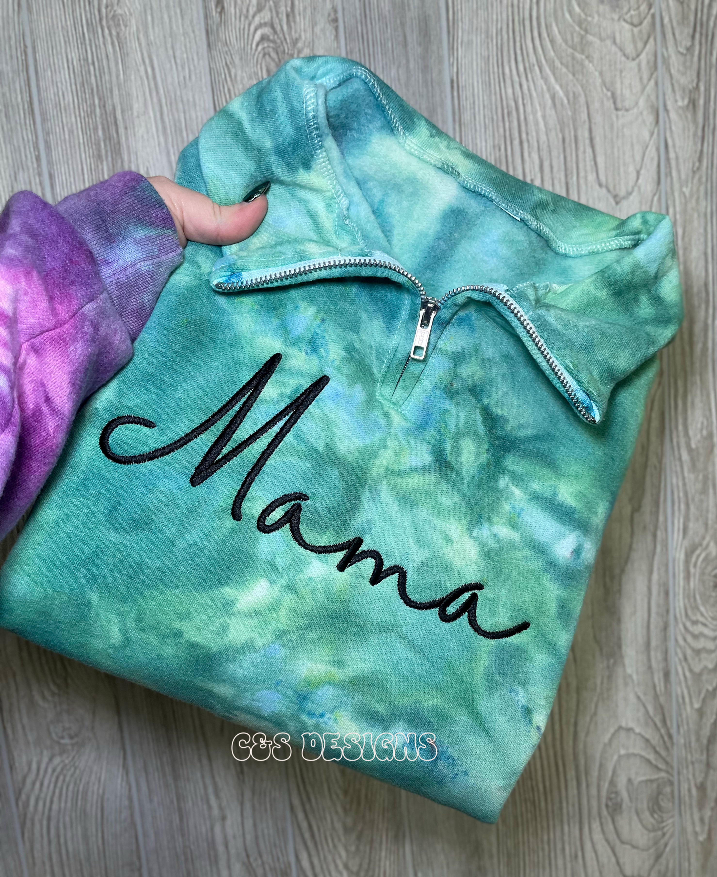 Custom Dyed/Embroidered Quarter Zip 