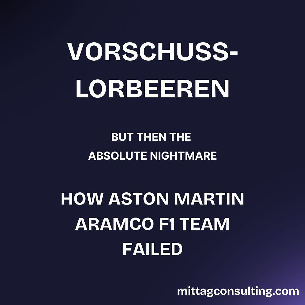 „Vorschusslorbeeren“, and then – an absolute NIGHTMARE. Aston Martin Aramco F1 Team in a state of shock