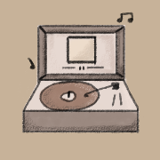 A record player