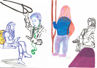 various people on the metro